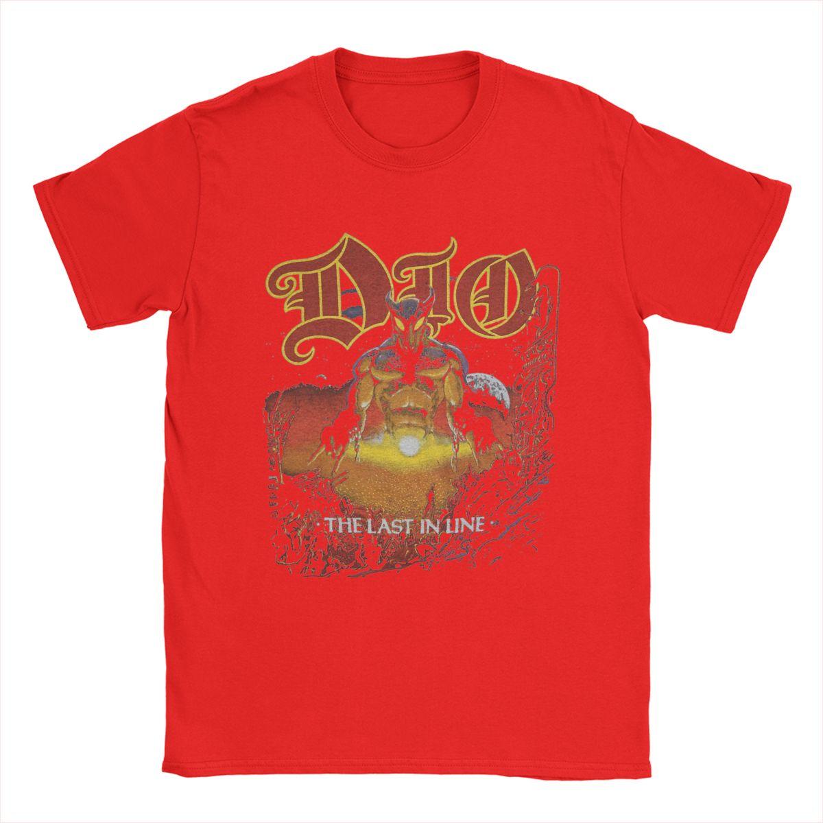 The best product for you Uniek Dio The Last In Line Tour T-shirt voor Heren Ronde Hals 100% Katoen T-shirt Korte Mouw T-shirt Plus Size Kleding XXL rood