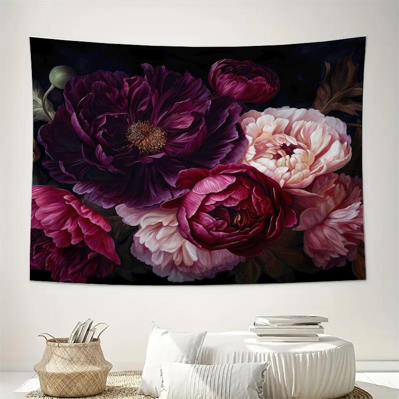 Floral Tapestry Wall HangingBotanical Flower Wall ArtLarge TapestryBoho Home DecorNature AestheticRoom DividerBedroom DecorLivin
