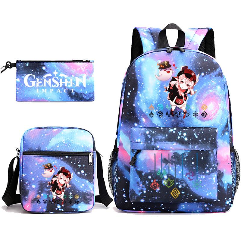 Three-piece Backpack Versatile High School Travel Bag