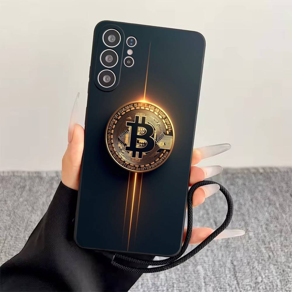 Bitcoin  Phone Case For Samsung S25,S24,S21,S22,S23,S30,Ultra,S20,Plus,Fe,Lite,Note,10,Black Cover