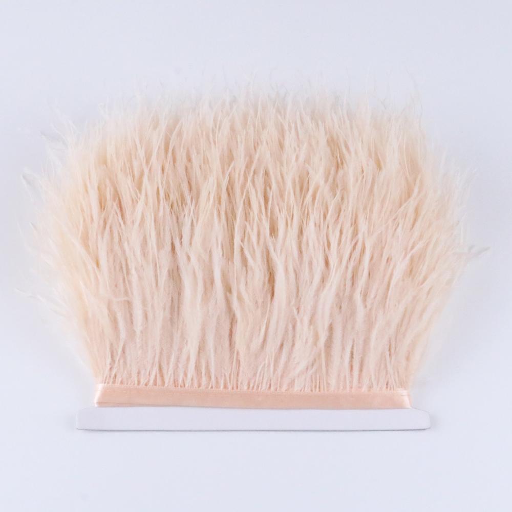 1 Meter Natürlicher Straußenfederbesatz 8-10CM Hochzeitsfeierkleid DIY Nähzubehör Schmuckverarbeitung Band Plumas Handwerk