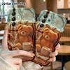 Phone Case: 2D Flat Samsung Galaxy A34 A35 M05 M06 S20 S22 S21 FE Plus 5G Protective Case, Cozy Winter Sofa Little Bear, Perfect Christmas and Hallowe