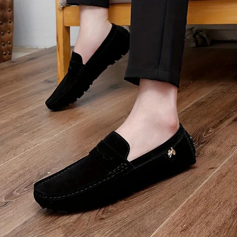 Fashion Couples, family casual shoes Fashion men's and women's flat shoes, driving, handmade, color large size small size 35-48 loafers