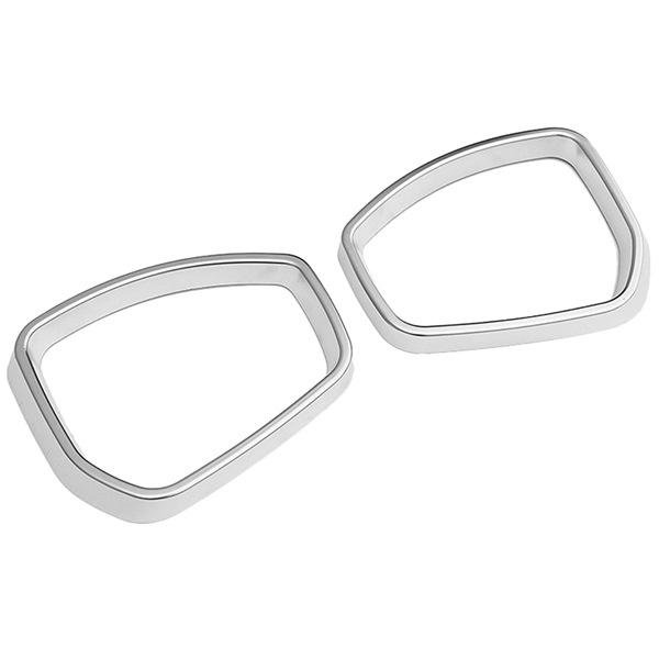 Silver ABS Chrome Rearview Mirror Rain Guard for Land Rover Fa - 1 Pair