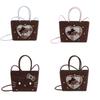 Retro Hello Kitty Plaid Shoulder Bag For Women With Pu Material And Casual Style