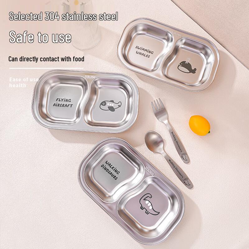 Changbaosen Kids Divided Stainless Steel Plate