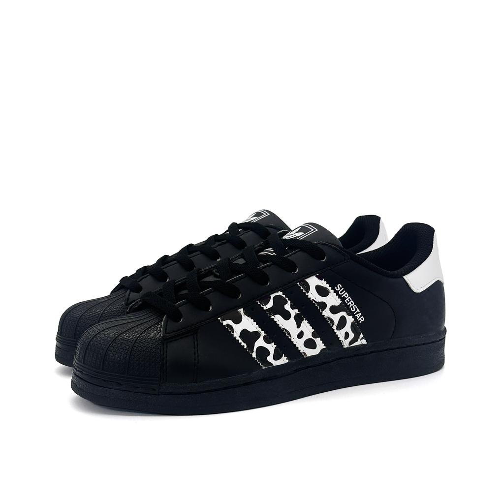 adidas Originals Superstar 2 Dark Night Spot Abrasion Resistant Low Top Skateboard Shoes Unisex Black White JI0079(Team1514-)