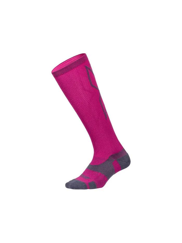 [2XU] Unisex Vector Light Cushion Full-Length Socks Pink_UA5155EHPK-GRY
