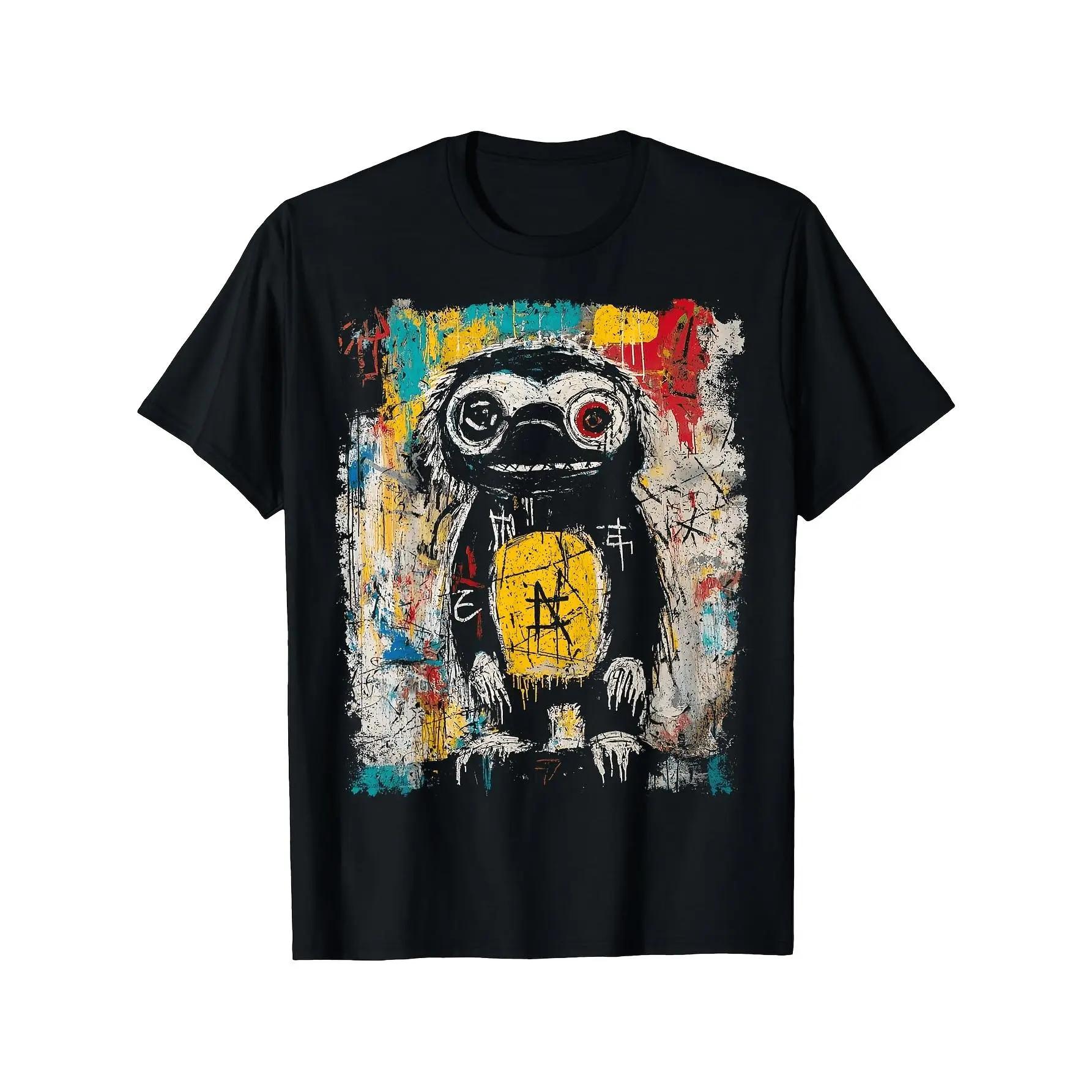 T-Shirt Featuring a Sloth in a 90S Graffiti Pop Art Style M