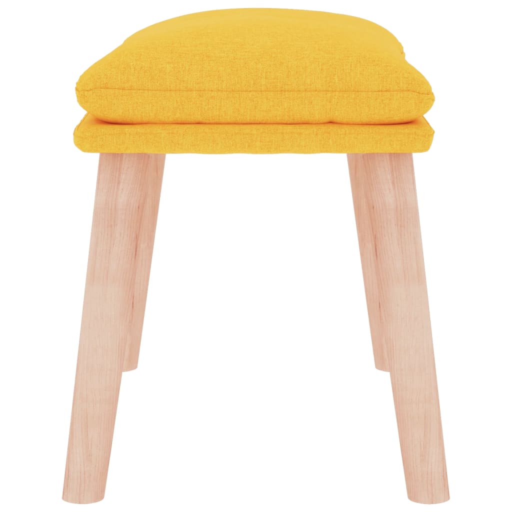 Footstool Mustard Yellow 45 X 29.5 X 35 Cm Fabric