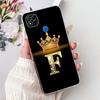 Clear Casing For Redmi 9C NFC Cover Redmi 9C Case Transparent Fashion Luxury A-Z Letters Crown Soft TPU Phone Case