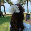 Elegant Large Mesh Bow Hair Claw Non-Slip Vintage-Inspired Accessory for Women Perfect for Everyday & Special Occasions
