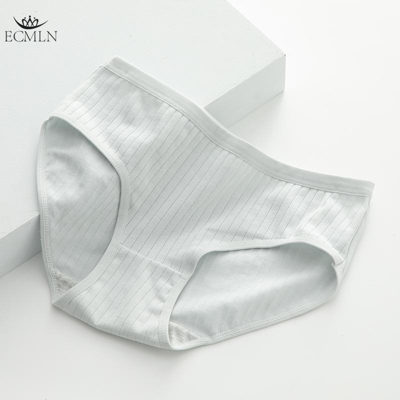 

Женские полосатые трусы Простые однотонные трусики С низкой посадкой Белье M-XL M синий