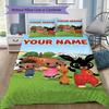 Custom Name Bing Bunny Pattern Bedding Uilt Set Uilt Cover Pillowcase Home Decoration Birthday Gift (1*duvet Cover+2*pillowcase Without Core)