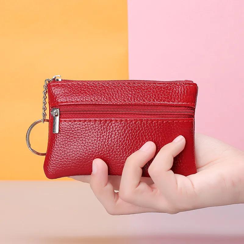 Mini Moda bozuk para cüzdanı kadın Ultra-ince Kısa Cüzdan Küçük Debriyaj Çanta Kadın Anahtar Tutucu Kart Sahibinin