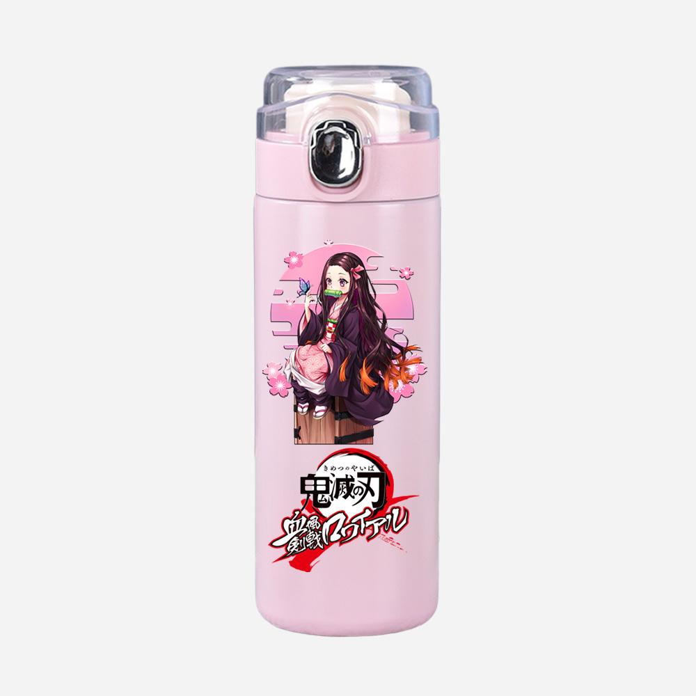 Anime Demon Slayer Potisk 400ml Láhev na vodu Termoska Přenosná Nerezová Ocel Nepropustná Kempingový Pohárek na vodu Dětský Dárek