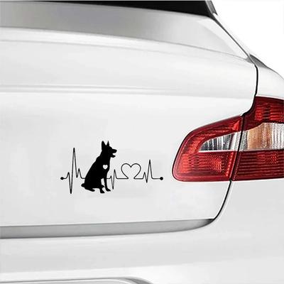 18x9.5cm German Shepherd Sheepdog Car Sticker Auto Body Bumper Windows Motorcycle Laptop Walls Vinyl Film Decal Car Accessories