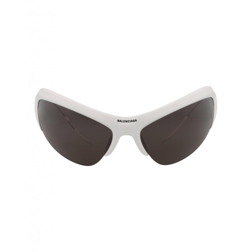 

Balenciaga Shield Frame Bio Injection Sunglasses White Silver Grey One Size