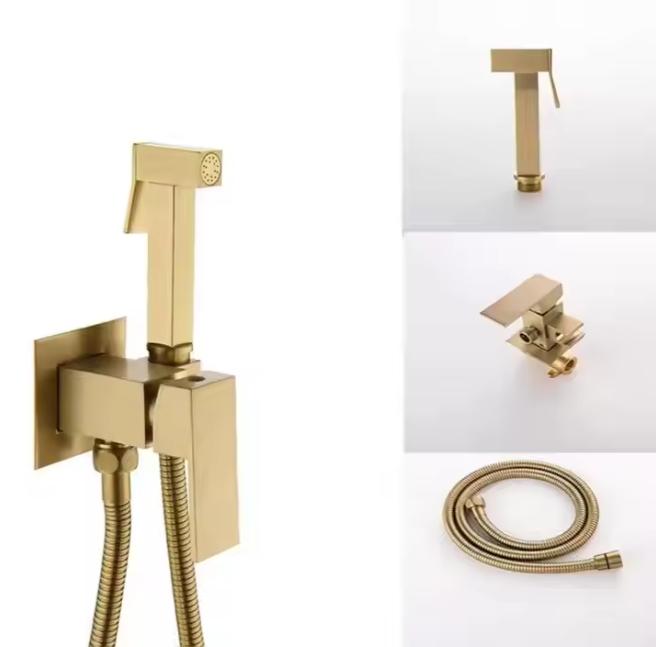 Modern Style Zinc Alloy Handheld Bidet Hot and Cold Water Taps Toilet Sprayer for Hotel Bathroom Shower Faucet