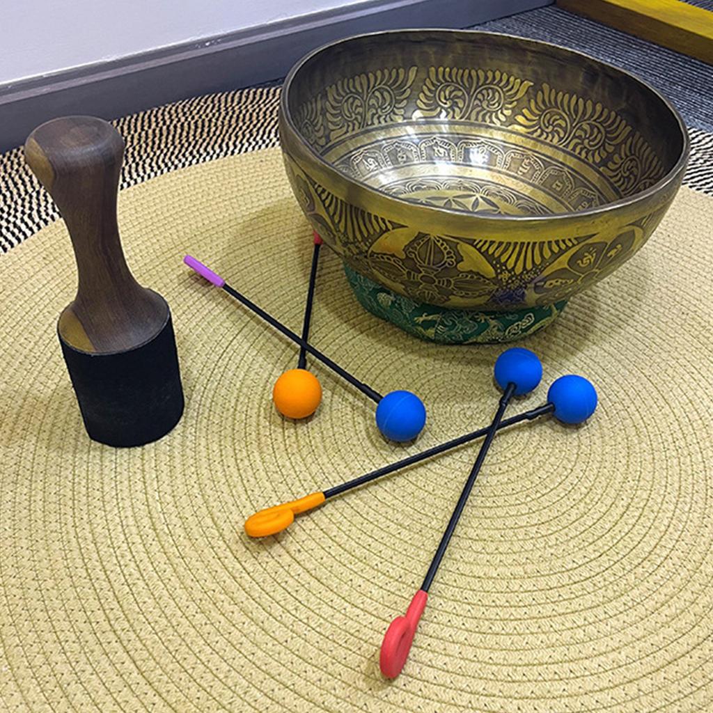 1pcs Double-Head Friction Mallet Silicone Gong Flumi for Yoga,Therapy,Meditation Percussion Muscial Instrument