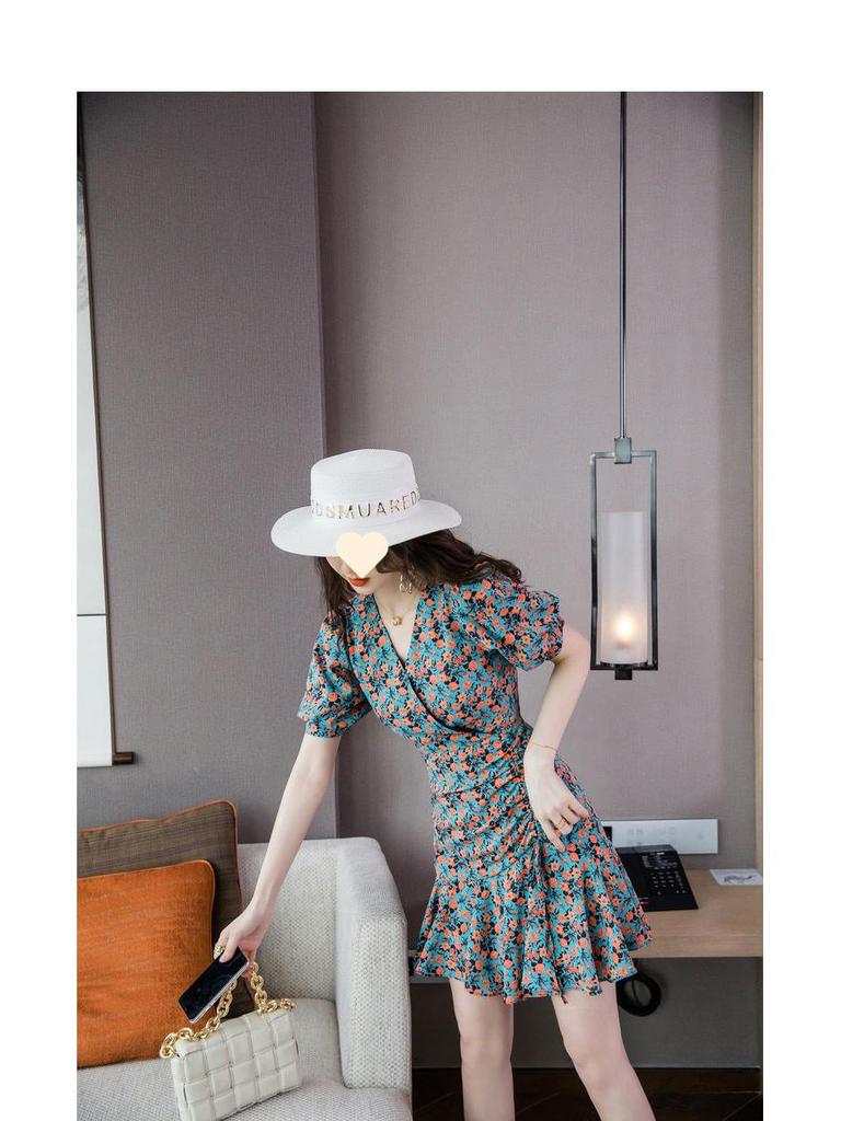 2025 New Style Summer Floral Slim Dress: First Love Fairy Design