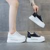 Small Inner Height Increase Thick-soled Wedge Heel 2025 Autumn New Casual Women's Net Shoes Breathable and Comfortable Muffin White Shoes