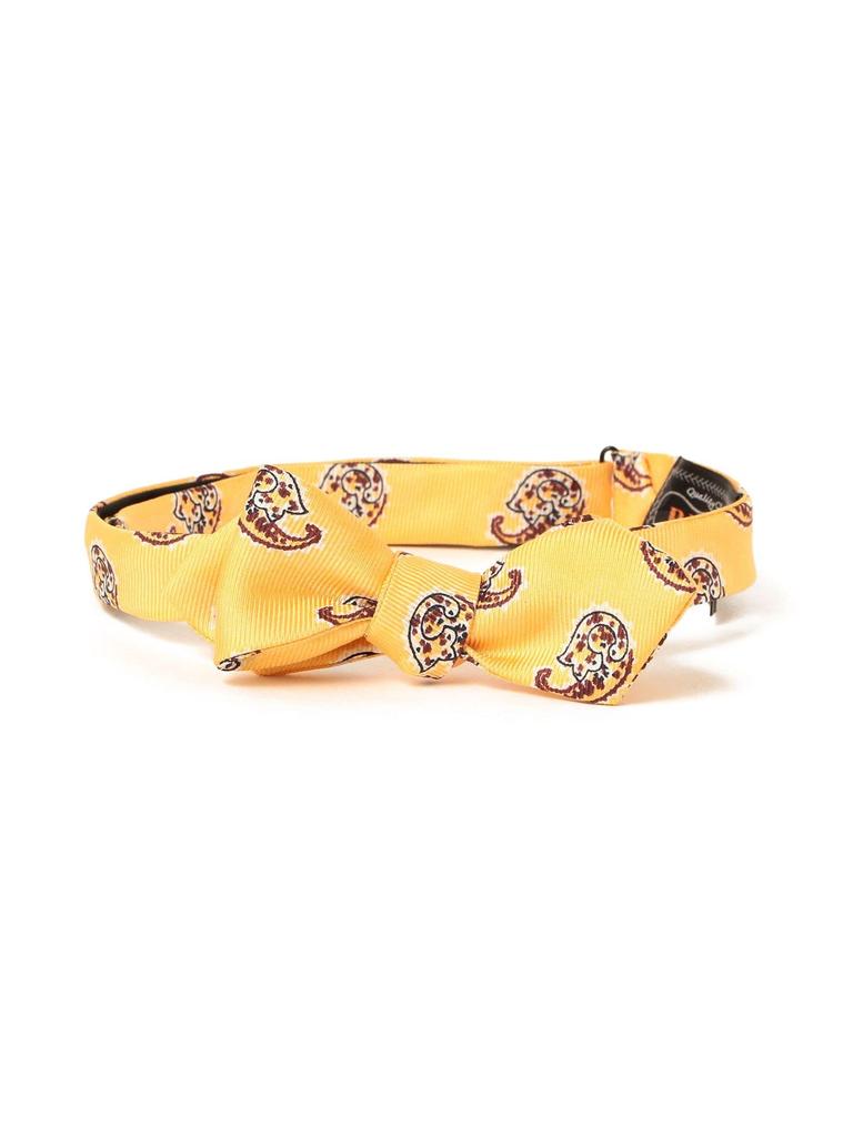 [BEAMS PLUS] Silk Big Paisley Bow Tie for Men, Yellow, One Size, 38440073107