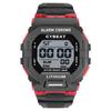 Sunflame CD2C0010-BK Men's Digital Watch, 5 ATM Water Resistant, Full EL Light, Stopwatch, Alarm Chime, Black