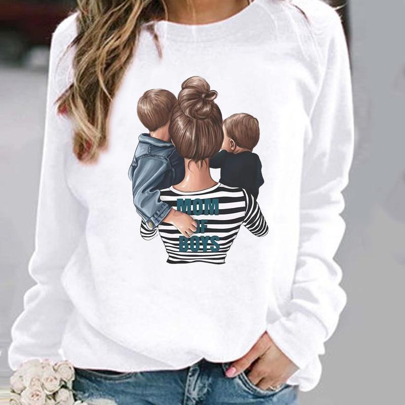 Women's Round Neck Pullover Hoodie for Spring, Autumn, and Winter
