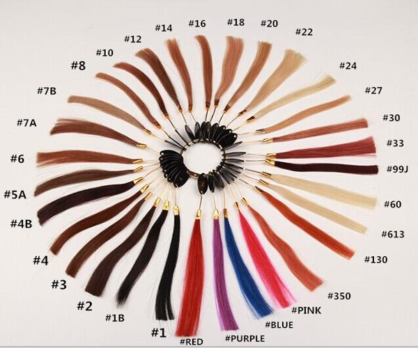 Beautiful Color High Quality 100% Virgin Hand Tied Weft Russian Remy 100g-300g Hair Extension