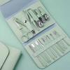 12 Pieces of 16 Pieces Nail Clippers Set Stainless Steel Nail Art Pedicure Exfoliating Nail File Nail Clippers Set Storage Bag
