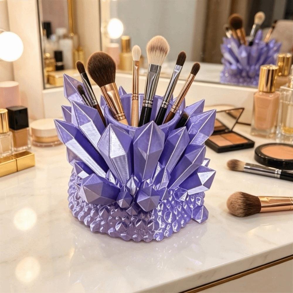 Creative 3D Printed Pen Stand Plastic Desktop Organizer Sweet Style Makeup Brush Storage Box Girl