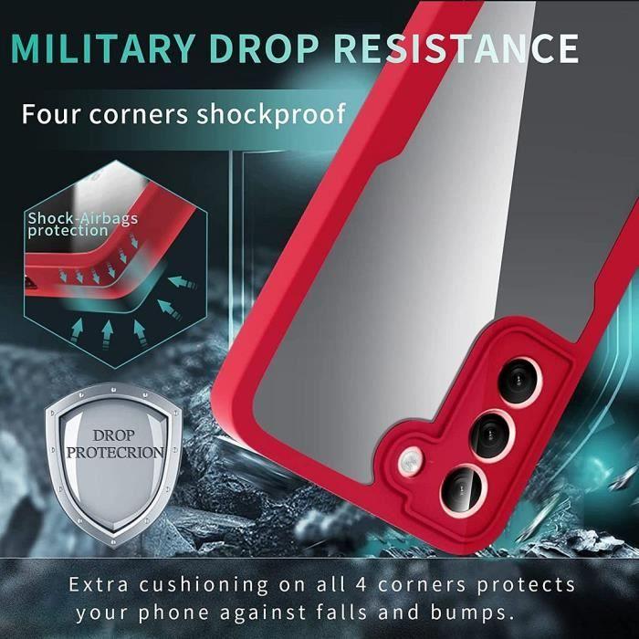 Hülle - BOOLING - für Samsung S21 - Rot - Hart - Kratzfest - Verstärkter Rand