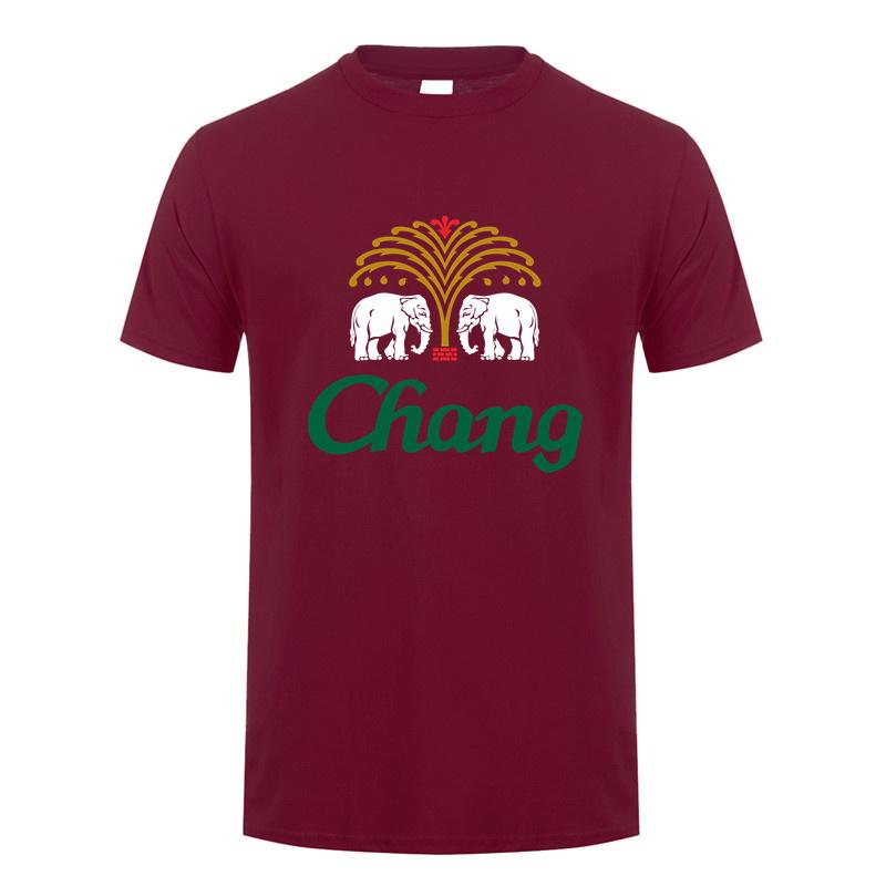 

Chang Beer T Shirt Summer Men Cool Cotton Short Sleeve Chang Beer Thailand Elephant T-shirts Unisex Gift Tops Tee LH-538 3XL