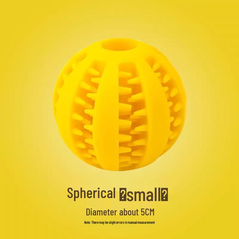 Gumowa piłka molowa dla zwierząt domowych - Odporna na ugryzienia zabawka dla psa do czyszczenia zębów i zużycia energii (Mały/Średni/Duży, z Dźwiękiem)