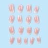 24Pz Unghie Finte Press on Ovali Corte Rosa Semplici Ombré Primaverili per Donne&Ragazze Dolci Sassy Cool Rimovibili Indossabili Nail Art