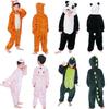 Stylish Animal Flannel Onesie Pajamas For Kids Soft Sleepwear Perfect For Home Lounging