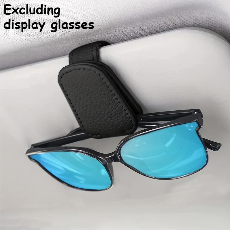 

Magnetic PU Leather Glasses Holder for Car Visor, Compact Design for Easy Access & Secure Storage, Car Interior Accessory