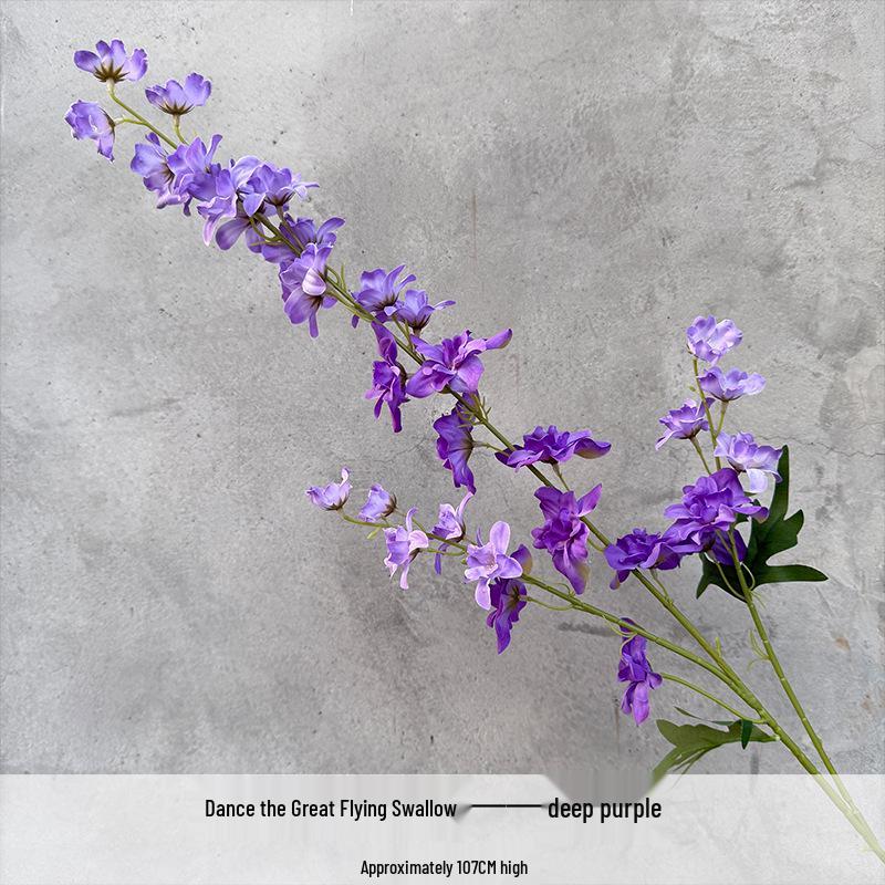 Three-Pronged Artificial Swallow Grass Wedding Floral Arrangements глубокий/фиолетовый