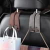 Rear Seat Hanging Dual Hook Suede Microfiber Large Load-Bearing Hook Hanger Car Back Seat Hook Car Interior Accessories