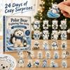 Advent Calendar Days Christmas Countdown 2D Acrylic Hanging Ornament for Holiday Decor