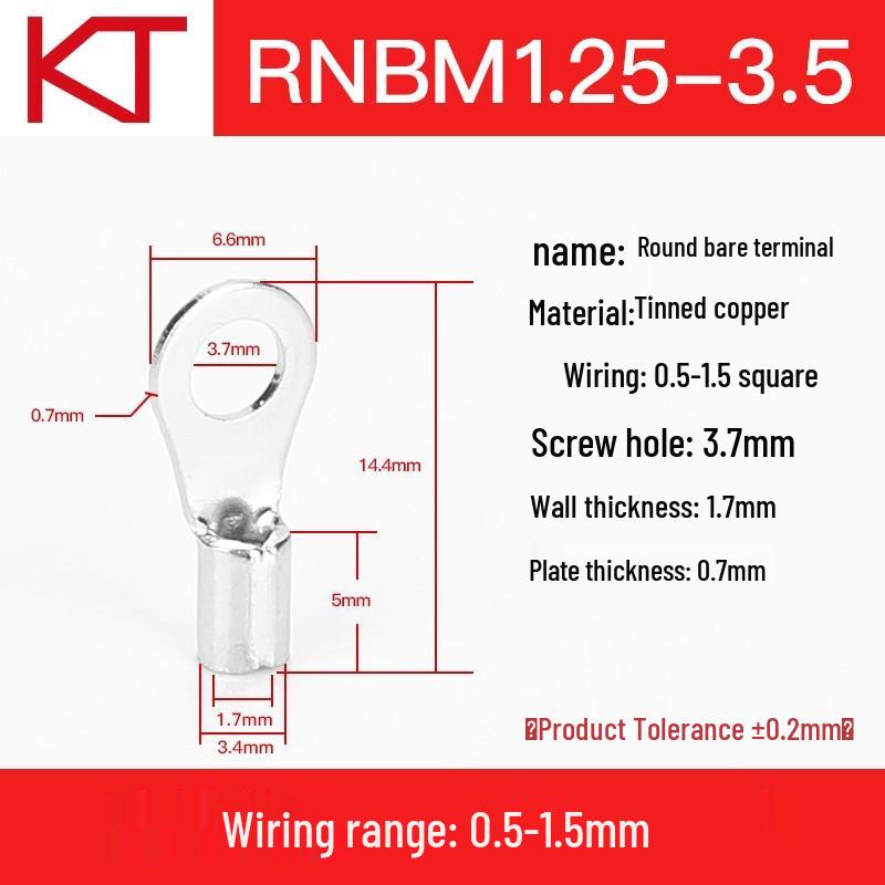 Kaisheng RNB1.25 Round Bare Crimp Terminal Block, 3-14 Gauge Options
