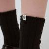 DEPOUND Cashmere Blend Ribbed Socks - Black