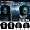 2 ks Univerzální Strašidelná Hororová Figurka Potah na Opěrku Hlavy do Auta Vzor Duchů a Zombie Dekorace Interiéru Auta Halloween Kryt Příslušenství do Auta