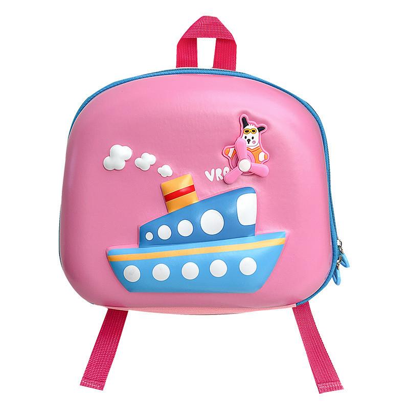 Trendy Nylon Cartoon Ship School Backpack For Boys And Girls Cute And Functional