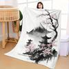 Cozy Scenic Landscape Theme Pattern Blanket, Soft High-Definition Digital Print, Perfect Gift, All-Season! Great Gift for Family and Friends, Soft, Br