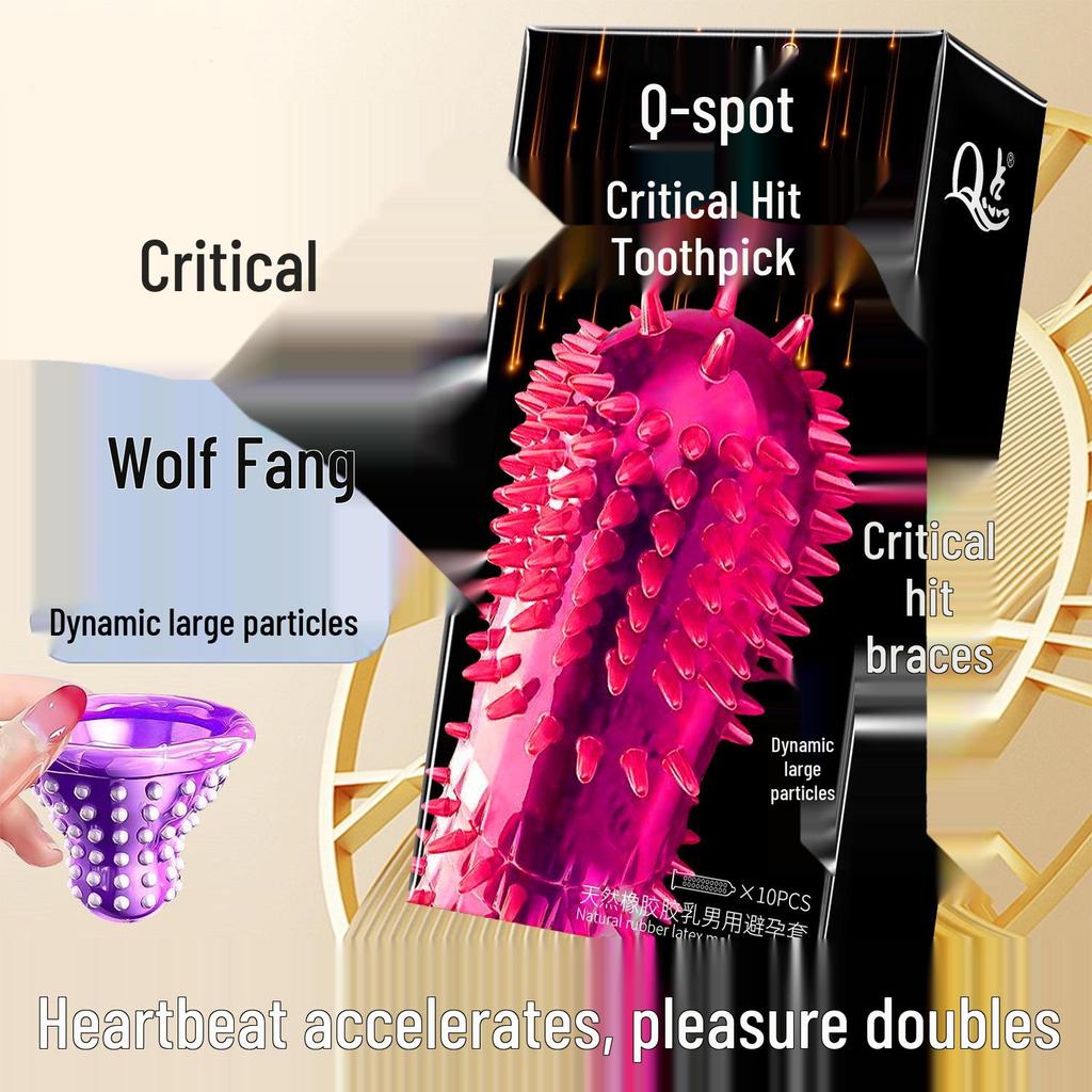 Q Point Ultra-Thin Stimulating Condoms with Clitoral Wolf Tooth Texture - Long-Lasting Safety for Couples.