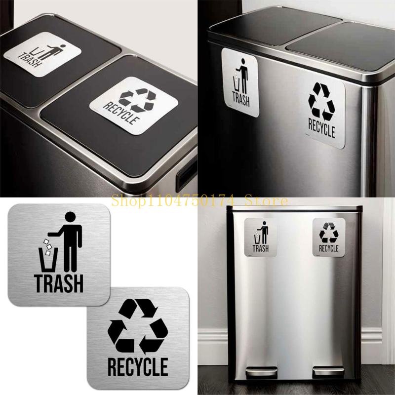 Mülleimer Aufkleber Recycling Aufkleber Müllsymbole Aufkleber Recycling & Müll Aufkleber Top Verkauf