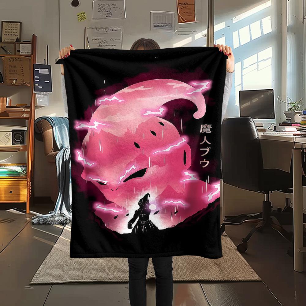 1PC Krillin Patterned Flannel Blanket Suitable For All Seasons For Home Decor Warmth And Comfort Gifts Holiday Present