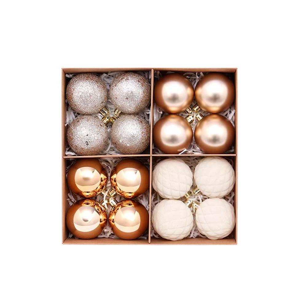 Flocked Velvet Christmas Ornaments Set Electroplated Shiny Holiday Hanging Pendants Family Homes